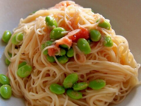 枝豆とたらこの冷製パスタ